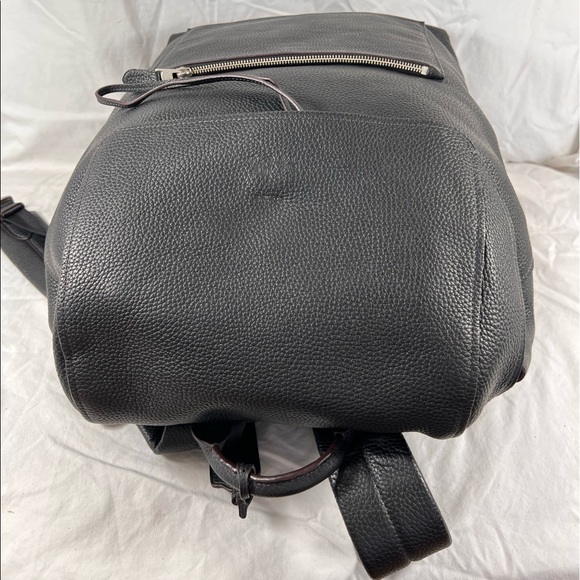 COACH Black Leather Drawstring Buckle XL Backpack Bag E1593 72005 - Picture 12 of 16